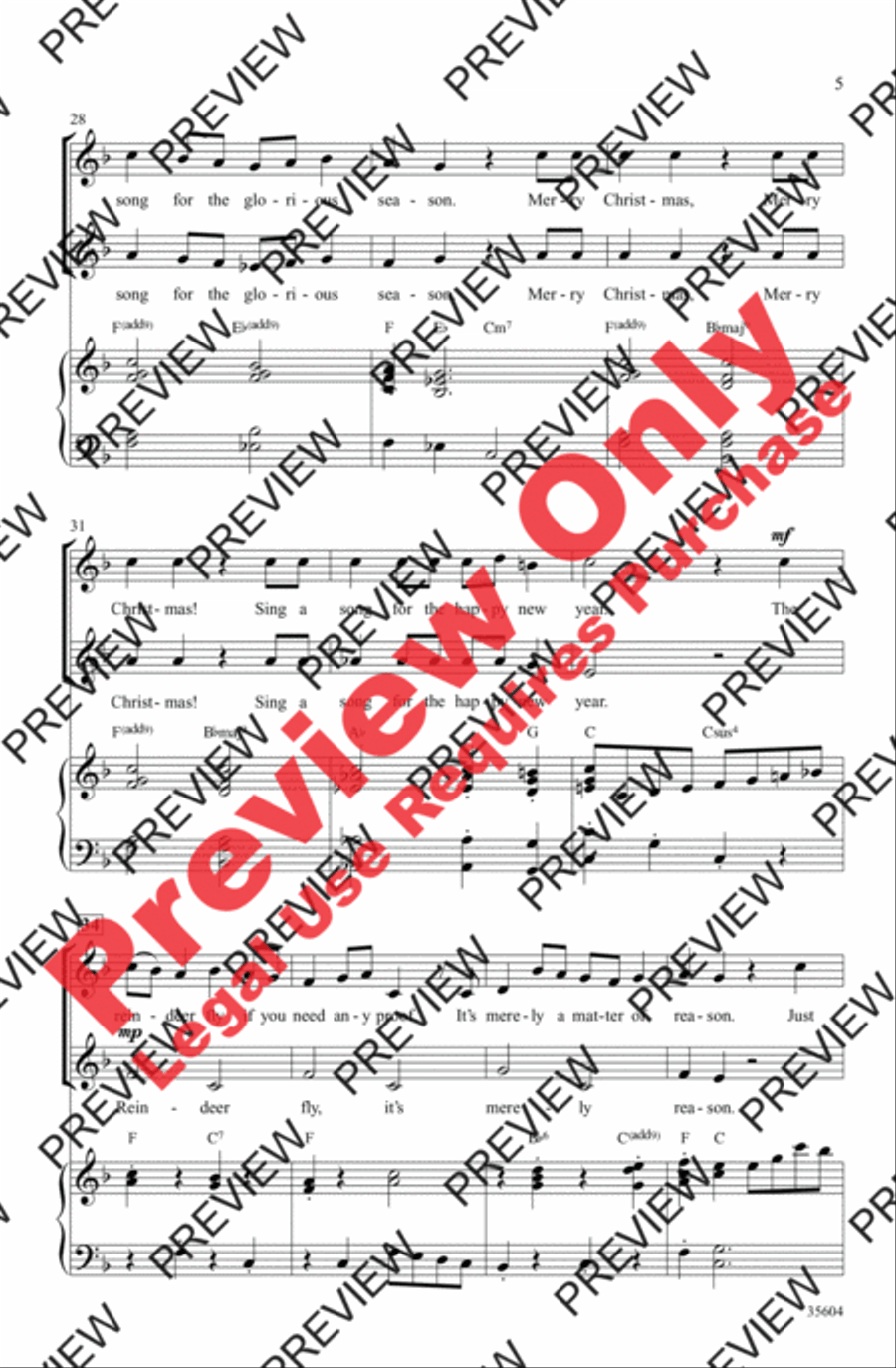 Merry Christmas, Merry Christmas 2-Part scores gallery preview page 5
