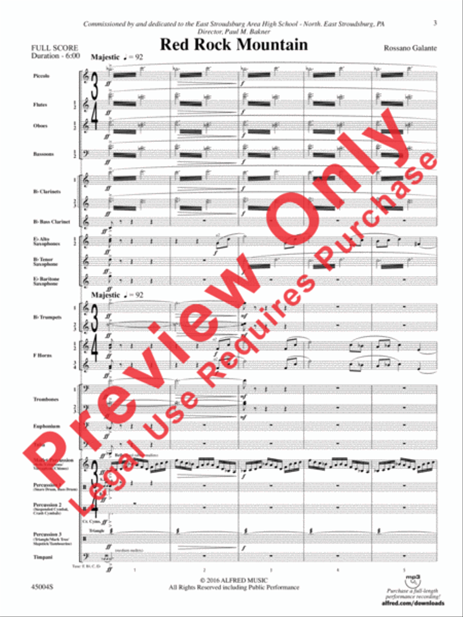 Red Rock Mountain Concert Band scores gallery preview page 38