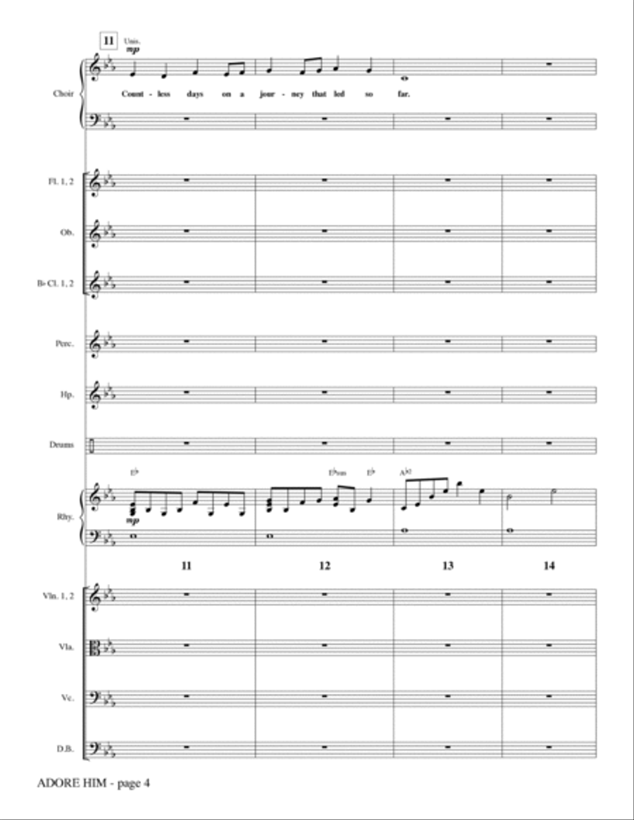 Adore Him - Full Score Choir scores gallery preview page 3