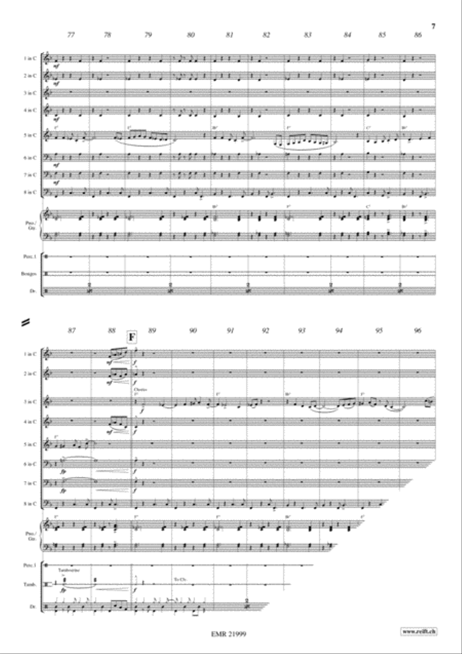 Bahia Blues Concert Band scores gallery preview page 7