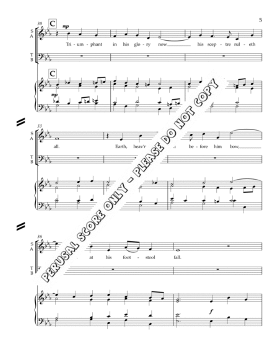 Ye Choirs Of New Jerusalem 4-Part scores gallery preview page 5