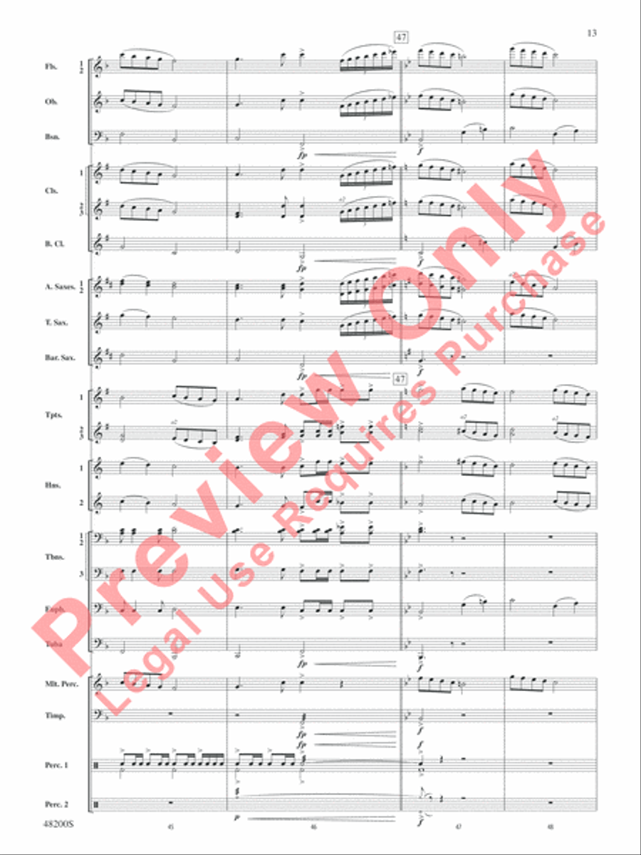 Angels of Joy! Concert Band scores gallery preview page 14