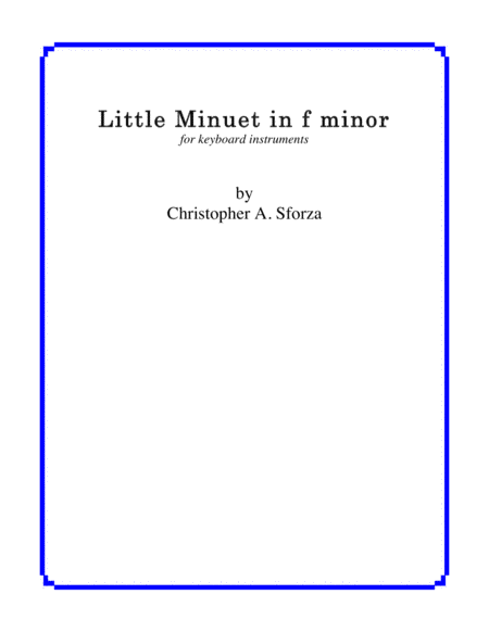 Little Minuet in f minor image number null