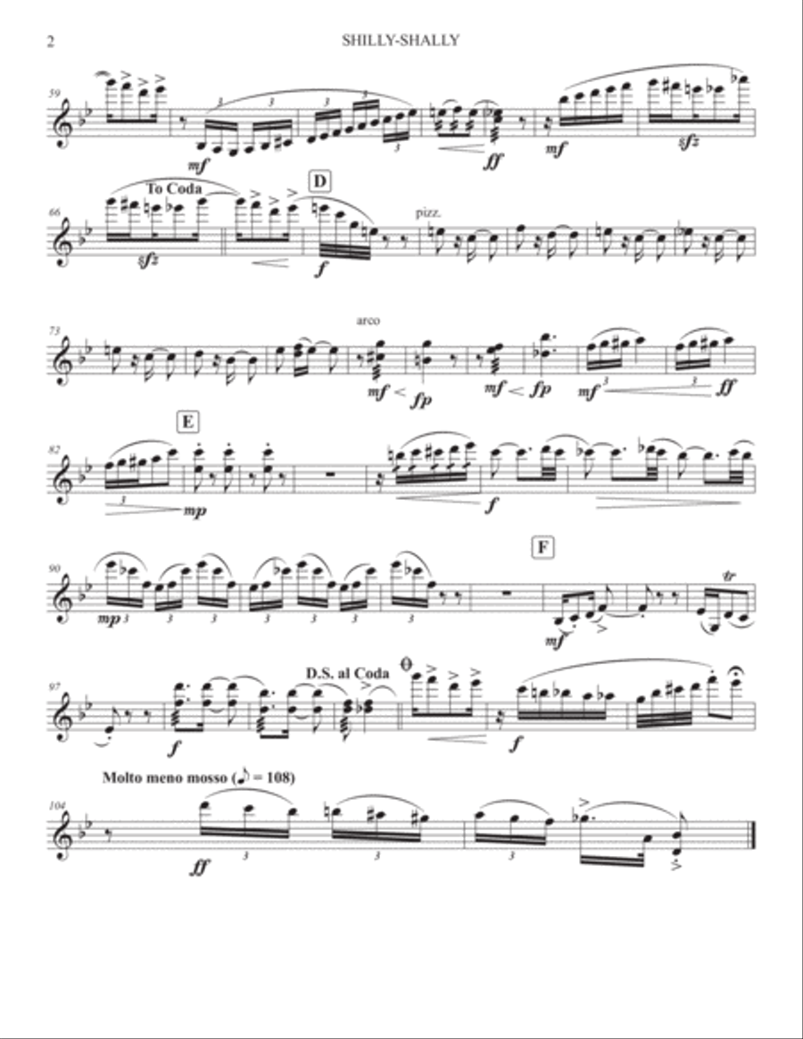 Shilly-Shally. An Amusement in Rag Style Large Ensemble scores gallery preview page 2