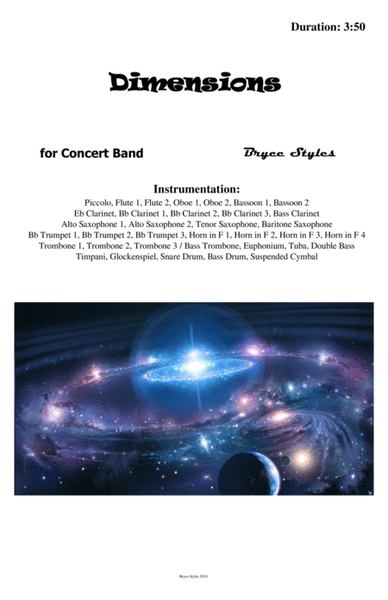 Dimensions - Concert Band image number null