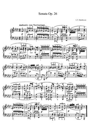 Book cover for Beethoven Sonata Op. 26 in A-flat Major