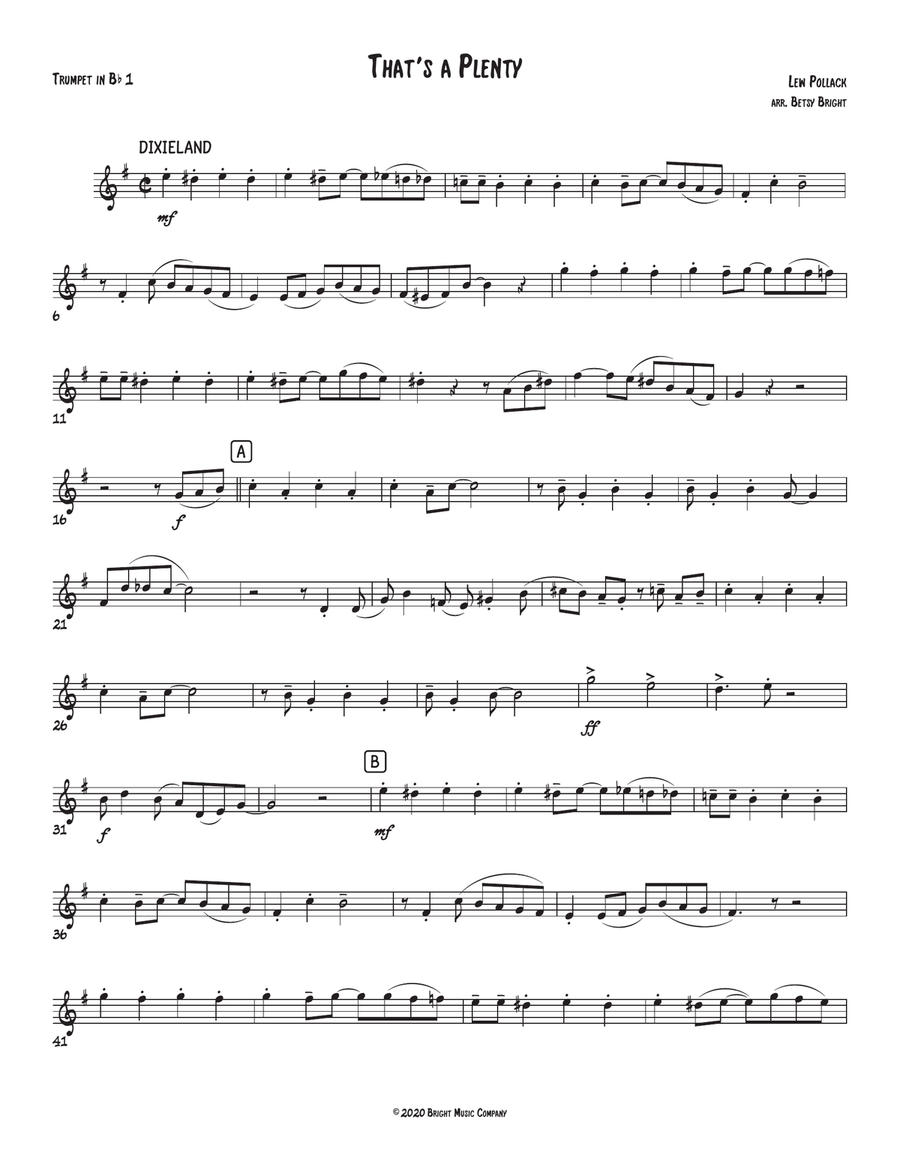 That's A Plenty (Trio: two Bb trumpets + tuba) Trumpet Duet scores gallery preview page 2