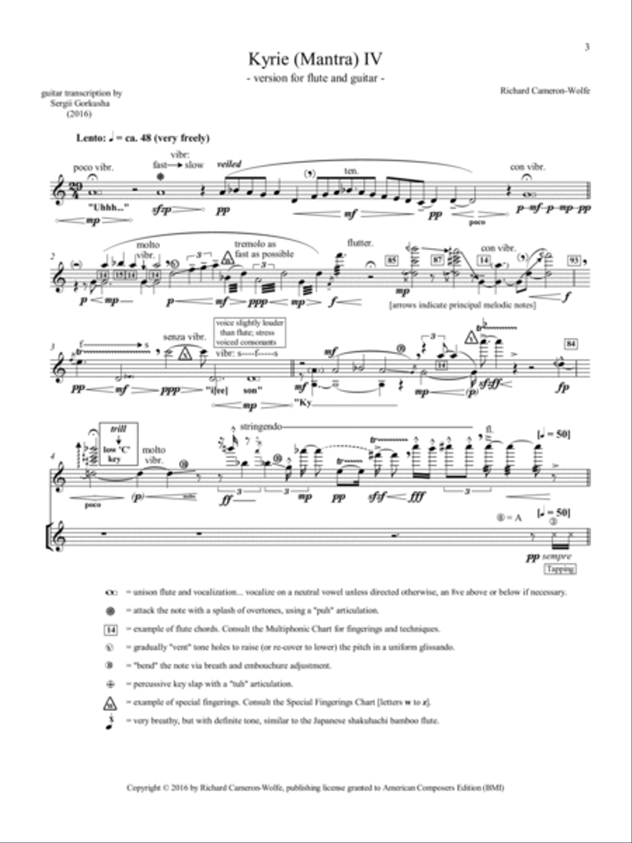 [Cameron-Wolfe] Kyrie (Mantra) IV Flute scores gallery preview page 5