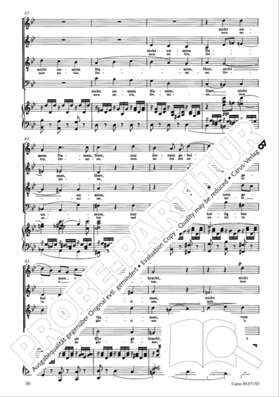Psalm 115 (Der 115. Psalm) SSAATTBB scores gallery preview page 37