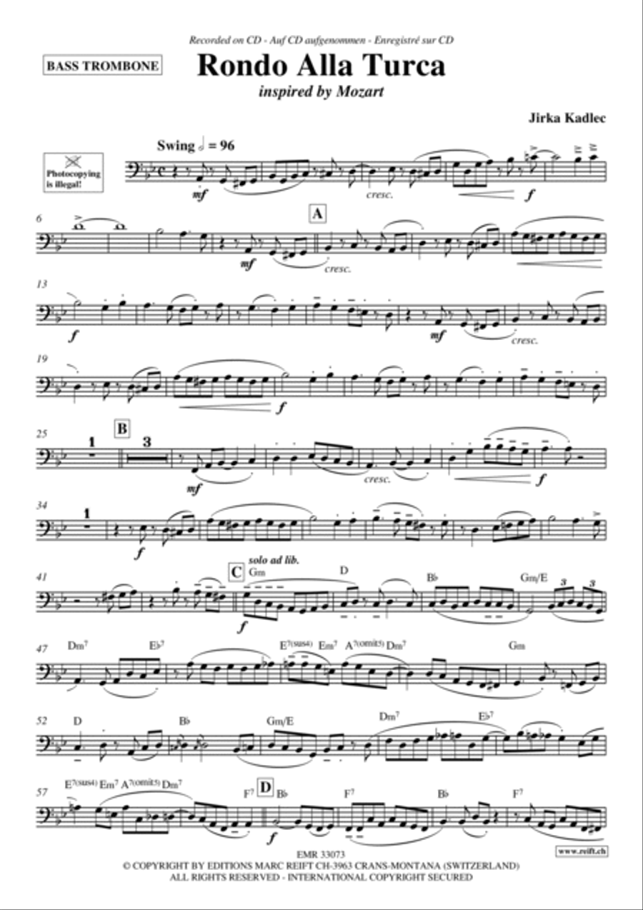 Rondo Alla Turca Trombone scores gallery preview page 2