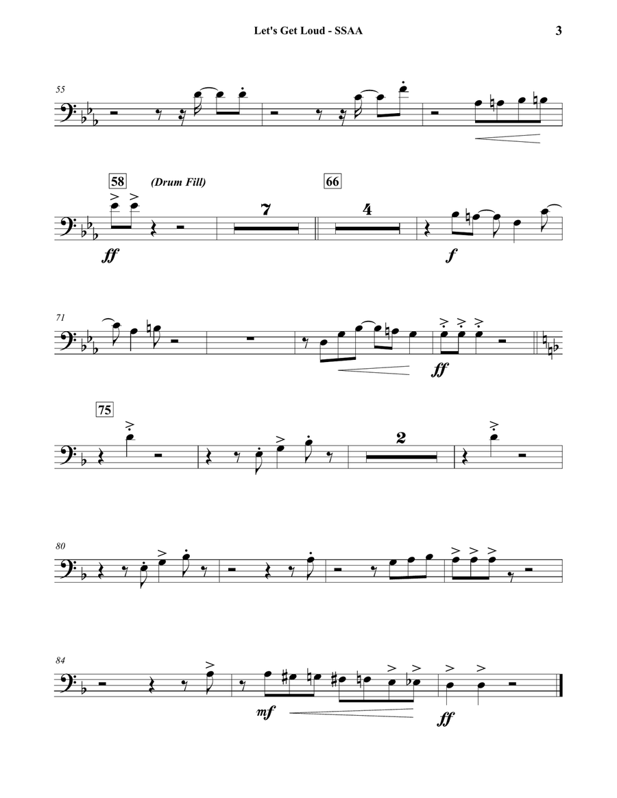 Let's Get Loud Concert Band scores gallery preview page 6