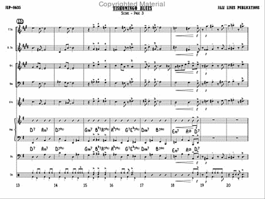 Tishomingo Blues Chamber Music scores gallery preview page 6