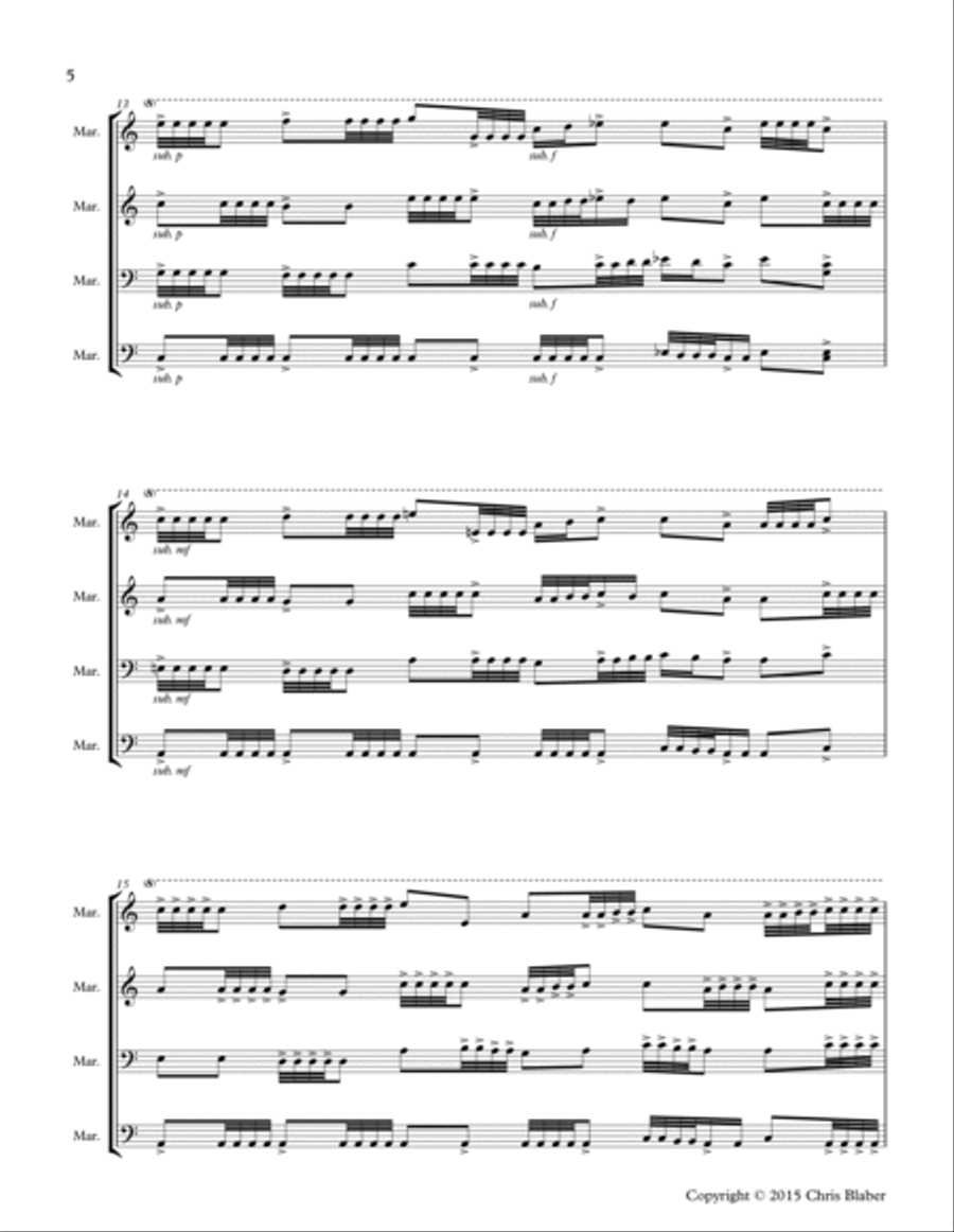 Take it Alone Take it Alone Percussion Ensemble scores gallery preview page 6