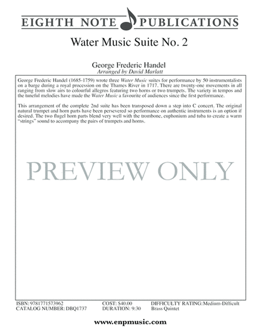 Water Music Suite No. 2 image number null