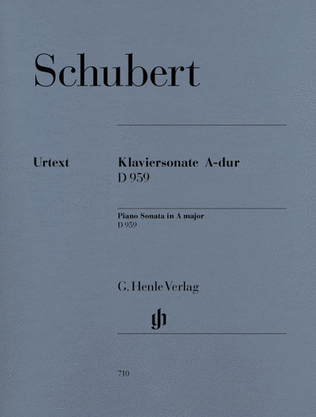 Book cover for Piano Sonata A Major D 959