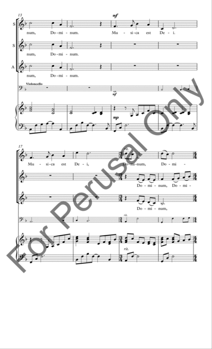 Musica Est Dei Donum Optimi SSAA scores gallery preview page 3