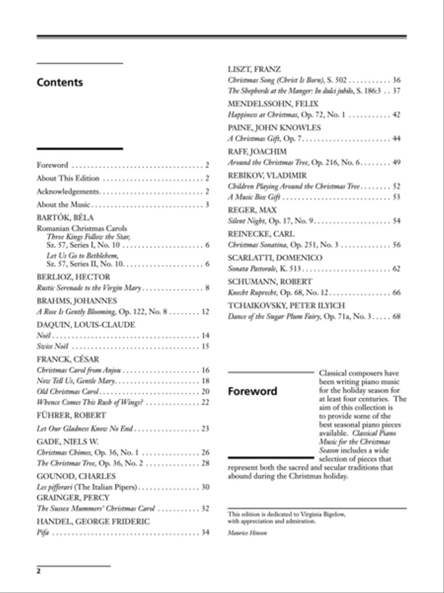 Classical Piano Music for the Christmas Season Piano Solo scores gallery preview page 2
