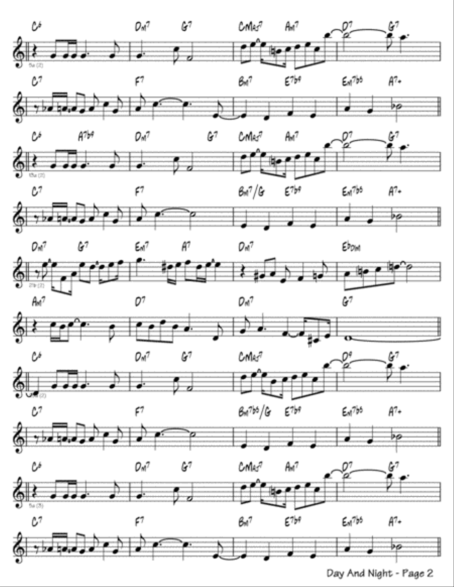 Day And Night Easy Piano scores gallery preview page 2