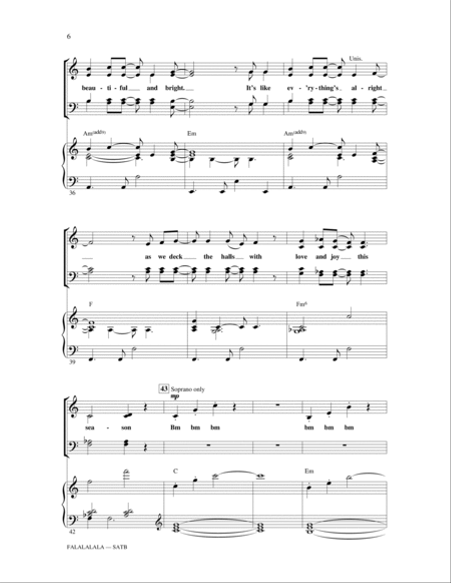 FaLaLaLaLa FaLaLaLaLa 4-Part scores gallery preview page 5