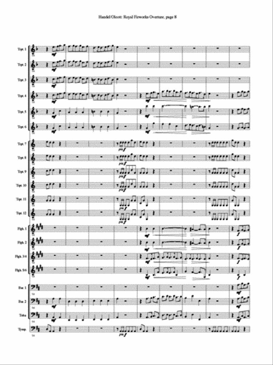 Overture from Royal Fireworks Small Ensemble scores gallery preview page 5