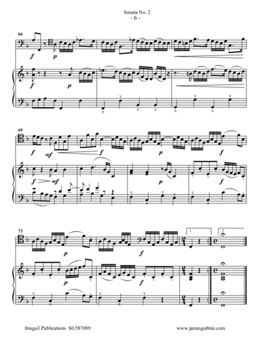 Vivaldi: Sonata No. 2 for Cello & Piano image number null