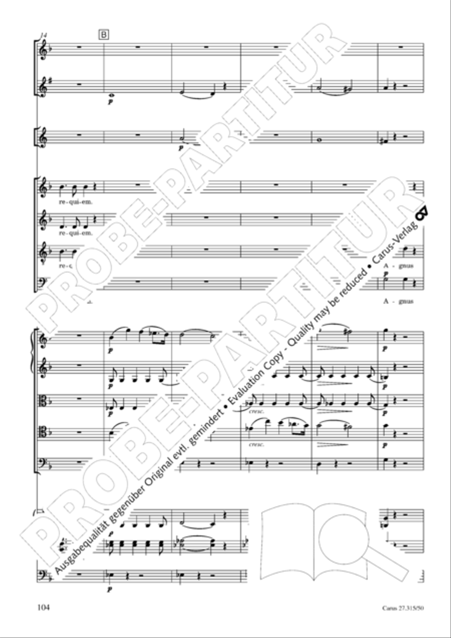 Requiem in C major 4-Part scores gallery preview page 107