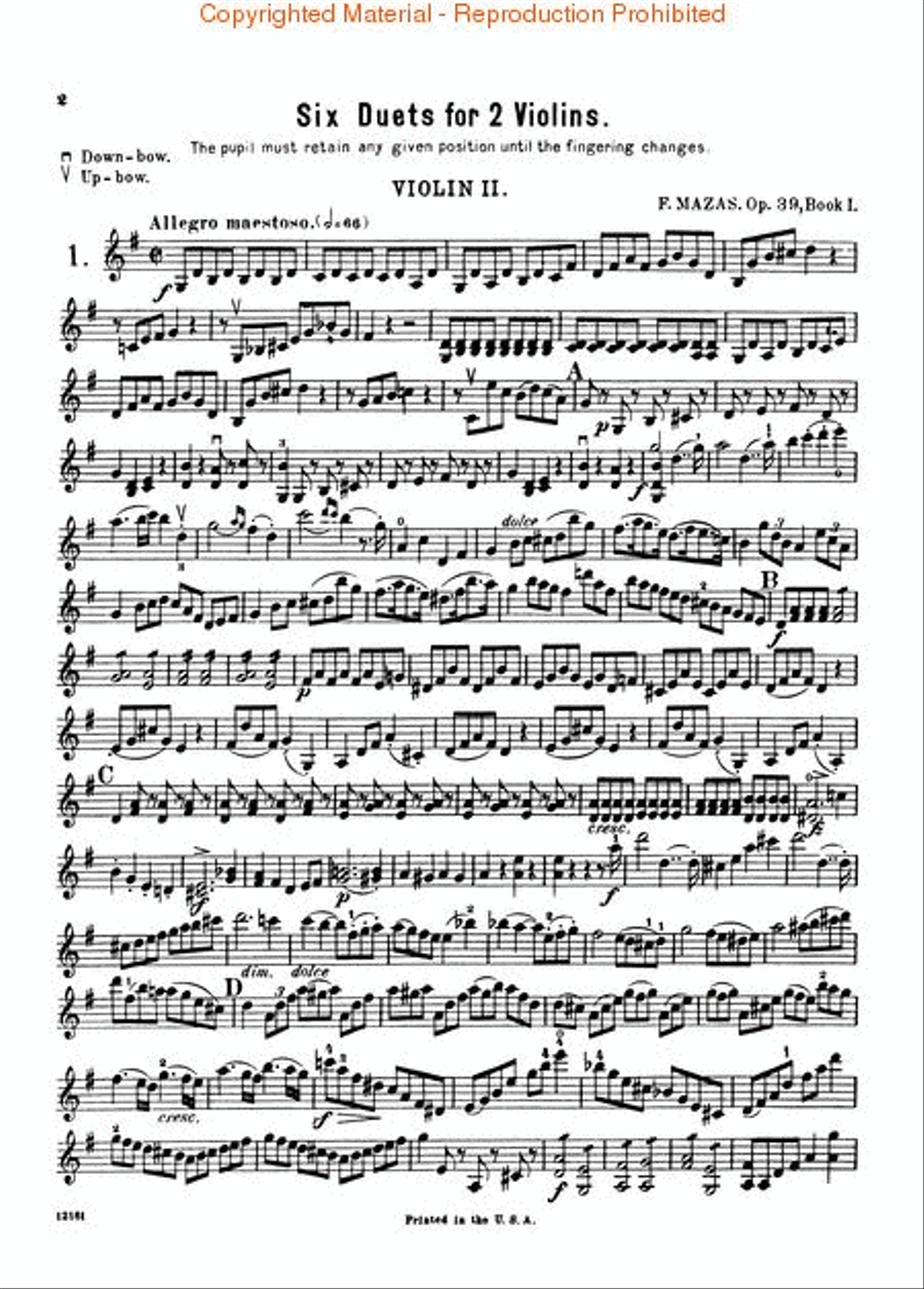 6 Duets, Op. 39 – Book 1