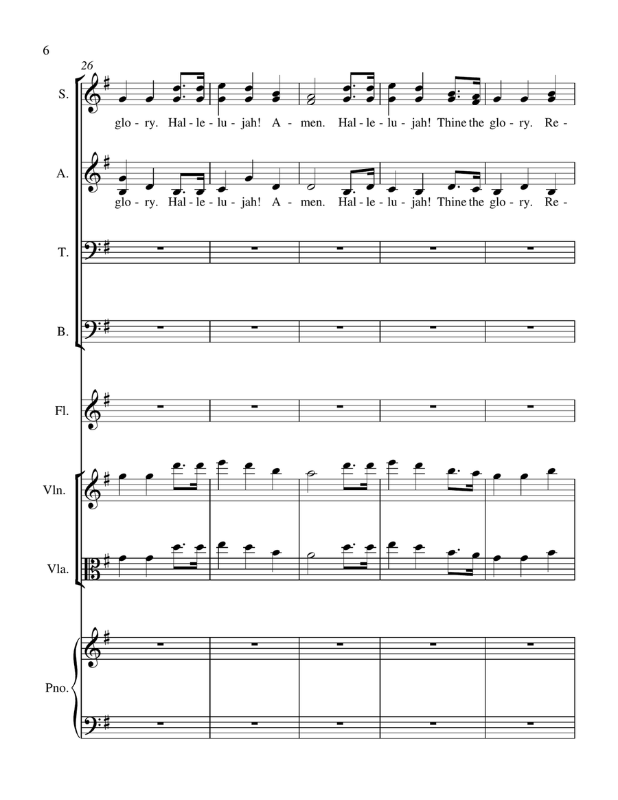 Revive Us Again - #3 of 5 in my Suite of Hymns 4-Part scores gallery preview page 6