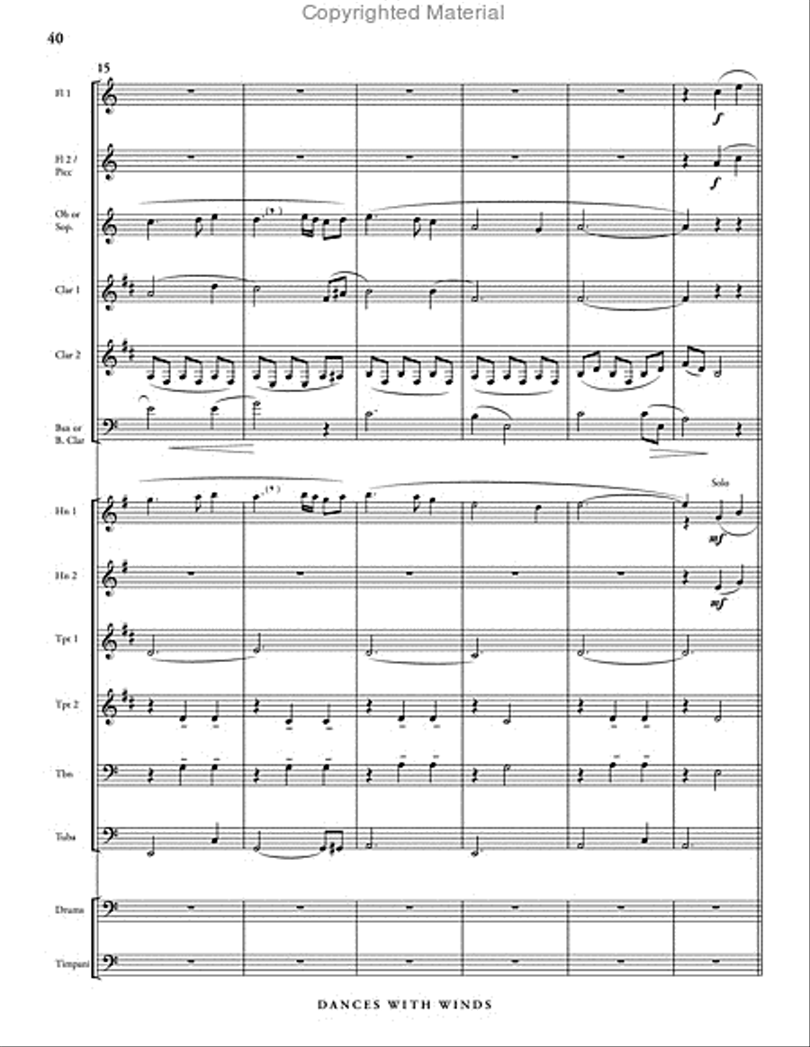 Dances with Winds Dances with Winds Concert Band scores gallery preview page 46