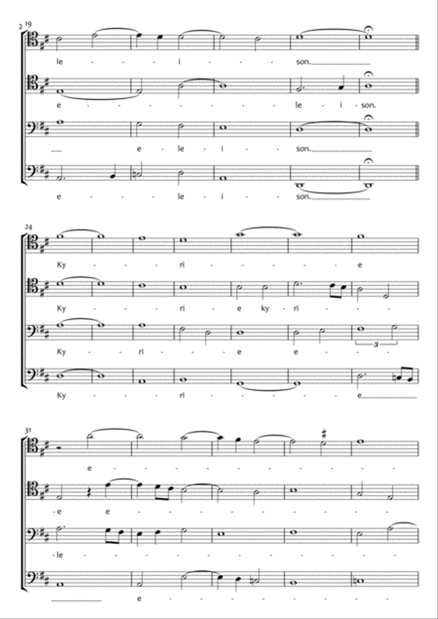 Kyrie from 'Missa Pro fidelibus defunctis' for Trombone Quartet Trombone Quartet scores gallery preview page 2