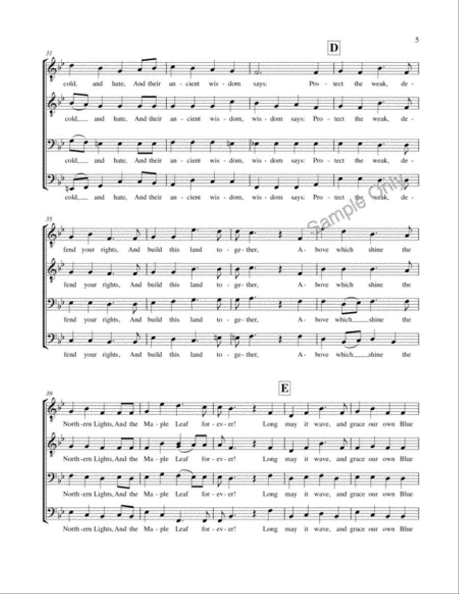 Maple Leaf Forever TTBB scores gallery preview page 4