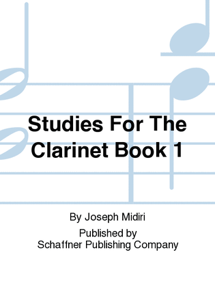 Book cover for Studies For The Clarinet Book 1
