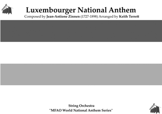 Book cover for Luxembourger National Anthem for String Orchestra (MFAO World National Anthem Series)