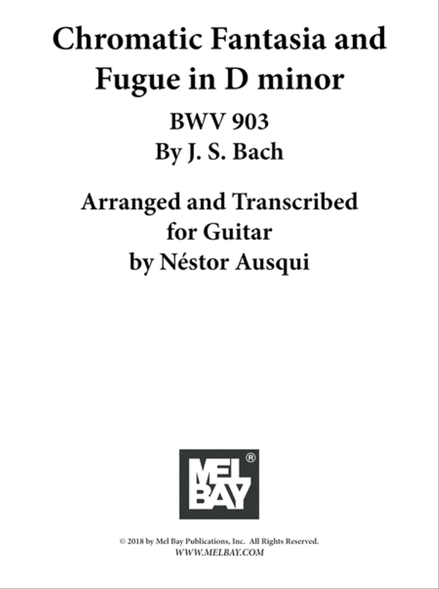 Chromatic Fantasia and Fugue in D Minor BWV 903 by J. S. Bach Lute scores gallery preview page 2