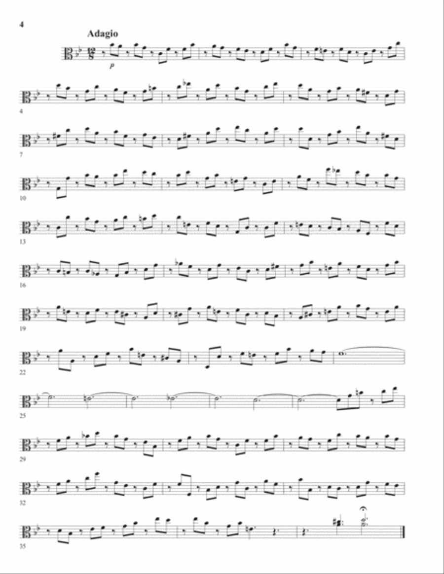 Concerto for English Horn and Viola in G Minor ENSEMBLE PARTS Chamber Orchestra scores gallery preview page 4