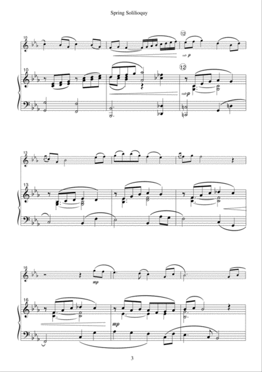 Spring Soliloquy - Flute Flute Solo scores gallery preview page 3