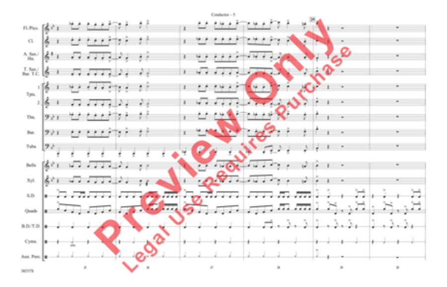 Finale (Don't Feed the Plants) Marching Band scores gallery preview page 6