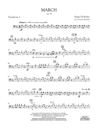 March, Op. 99 - Trombone 2