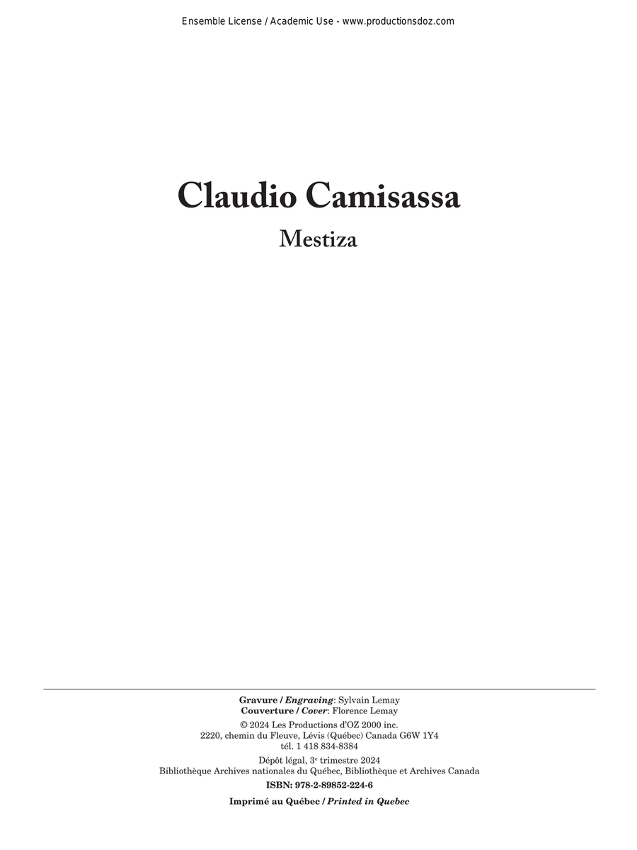 Mestiza Guitar Ensemble scores gallery preview page 1