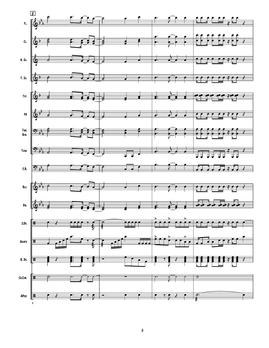 Treasure Treasure Marching Band scores gallery preview page 3