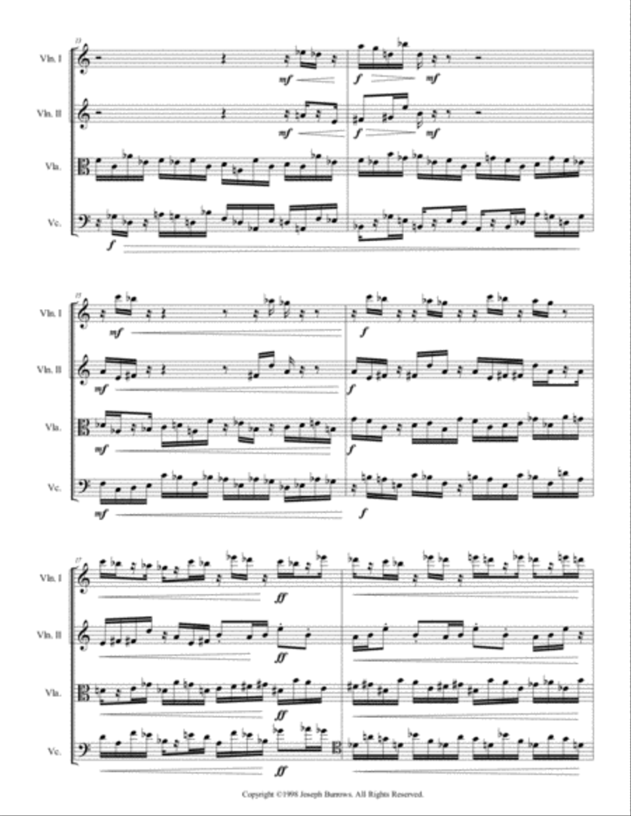 Scherzo for String Quartet by Joseph Burrows String Quartet scores gallery preview page 3
