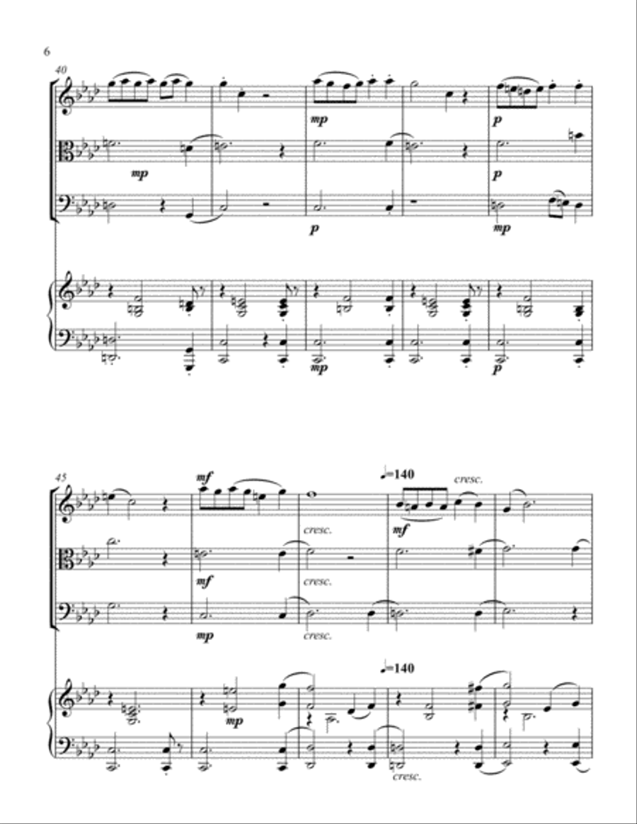 Behold the Lord High Executioner - piano quartet Piano Quartet scores gallery preview page 6