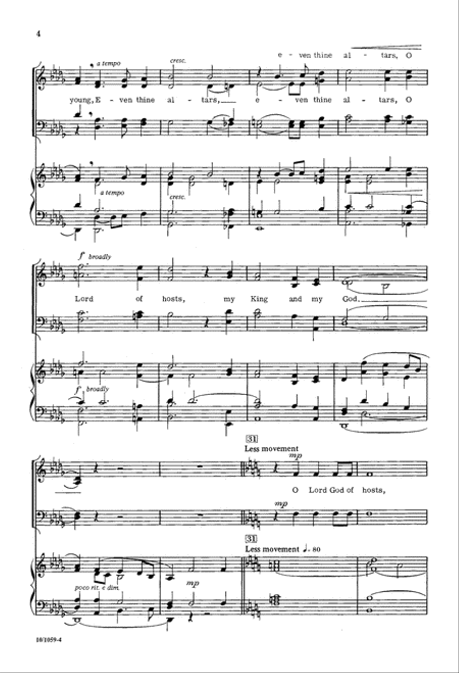 How Lovely are thy Dwellings 4-Part scores gallery preview page 4