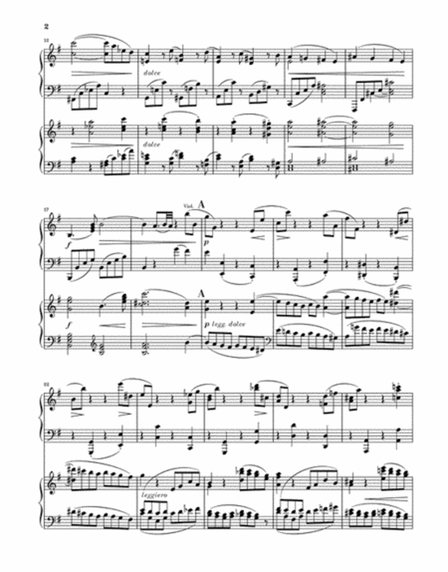 Symphony No. 4 E-Minor, Op. 98 Arranged for One and Two Pianos 4-Hands