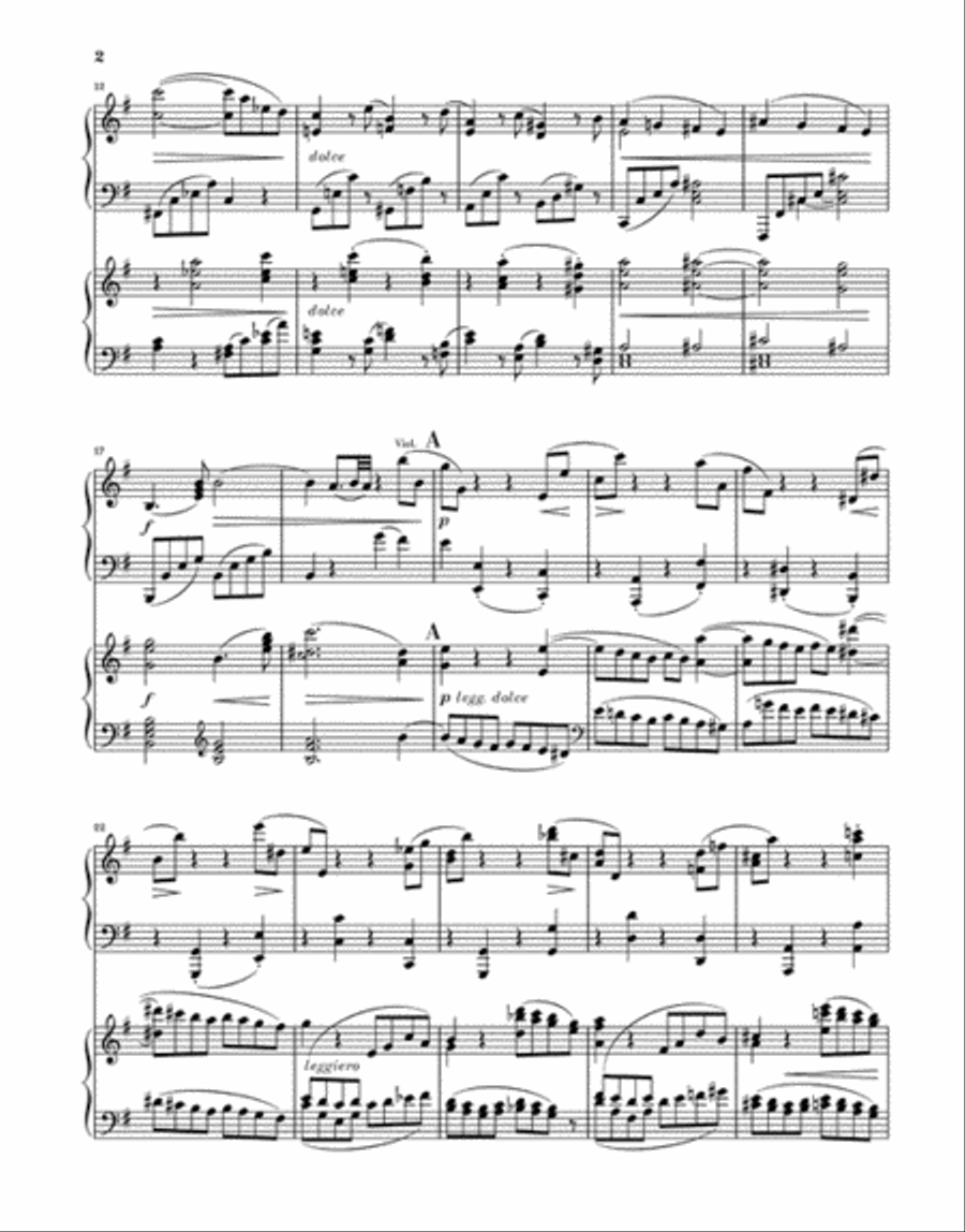 Symphony No. 4 E-Minor, Op. 98 Arranged for One and Two Pianos 4-Hands 2 Pianos, 4-Hands scores gallery preview page 3
