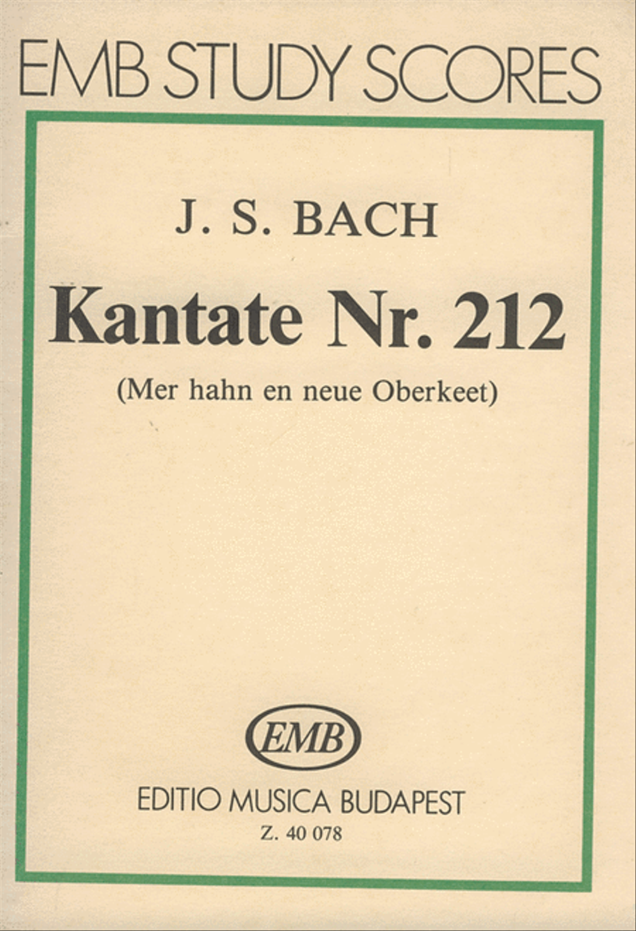 Kantate Nr. 212 (Mer hahn en neue Oberkeet) Choir scores gallery preview page 1