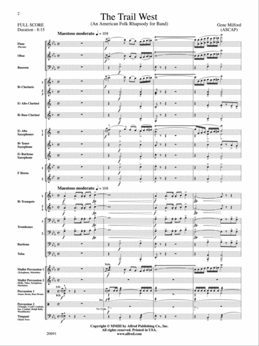 The Trail West Concert Band scores gallery preview page 2