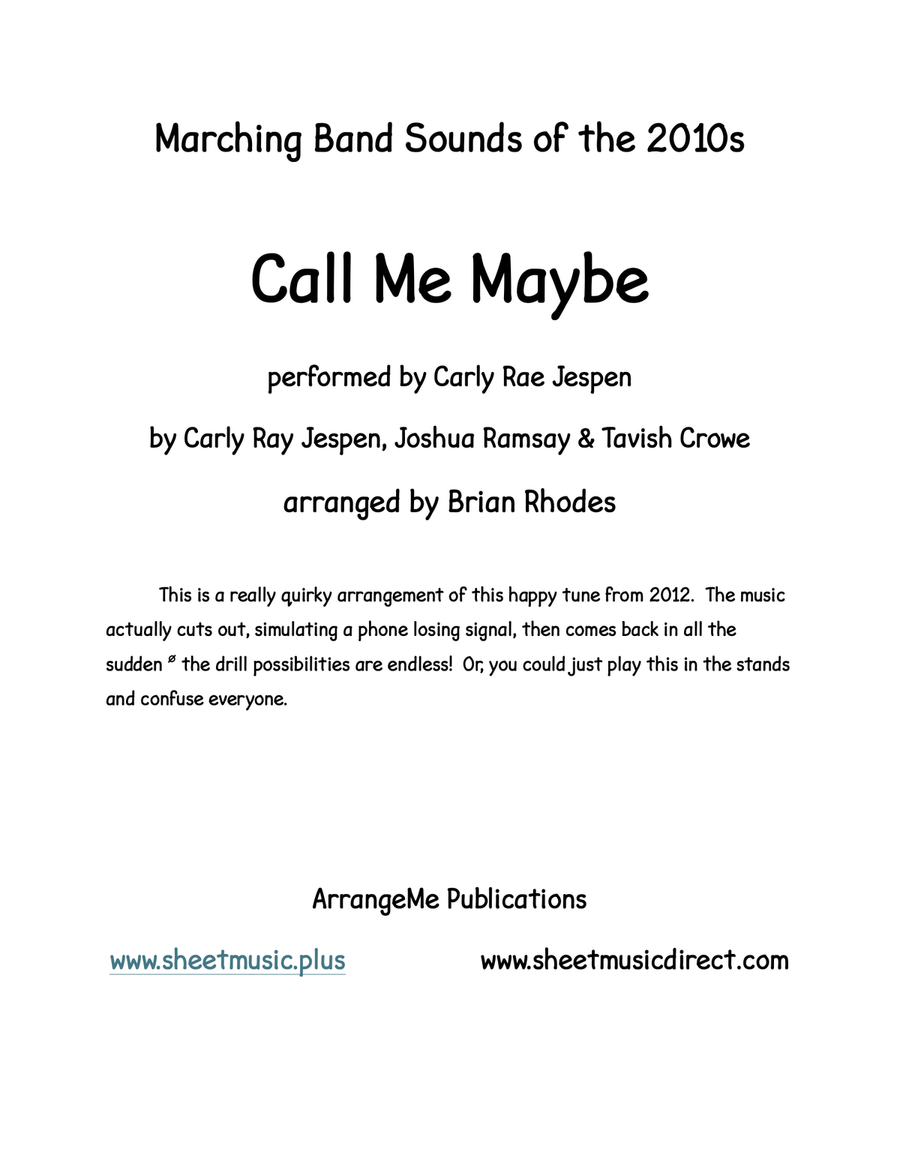 Book cover for Call Me Maybe