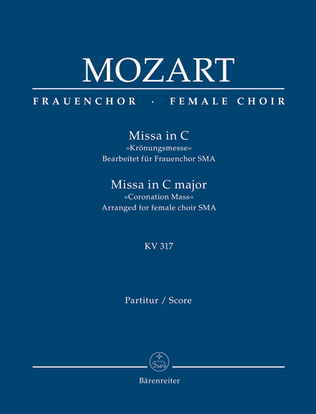 Book cover for Missa C major K. 317 "Coronation Mass" (Arranged for female choir (SMA))