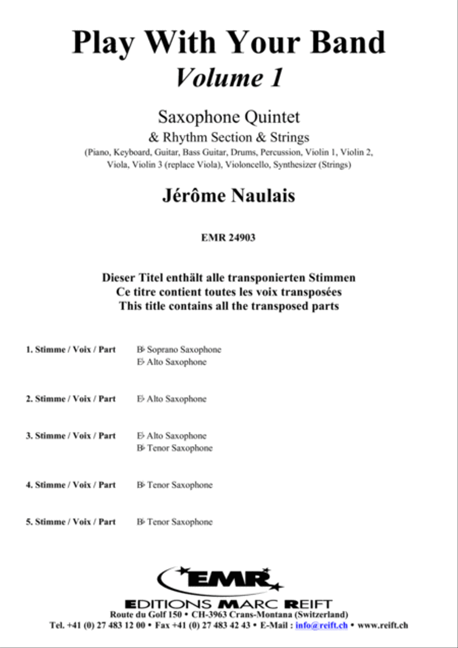 Play With Your Band Volume 1 Saxophone Quintet scores gallery preview page 3